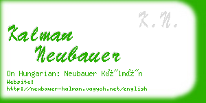 kalman neubauer business card